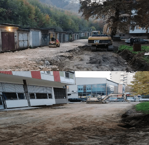 Počelo uređenje prostora ispred Porezne uprave i izgradnja parkinga u Kalinskoj
