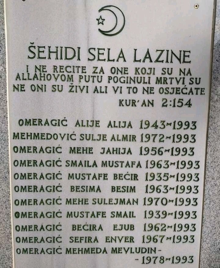 29 godina od zločina HVO-a na selo Lazine kod Novog Travnika