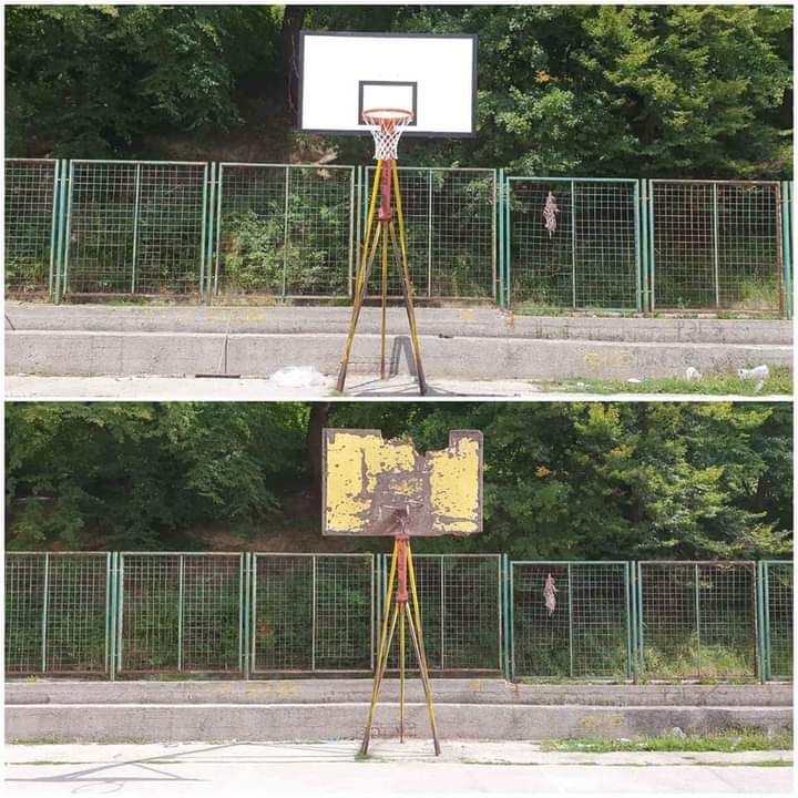 Na igralištu kod Mješovite srednje škole postavljeni novi koševi za basket