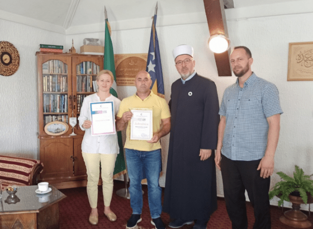 Muftija travnički upriličio prijem za bračni par Mehanović iz Novog Travnika